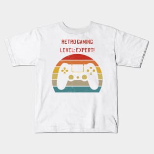 Retro Gaming Level: Expert! Retro Games Lover Kids T-Shirt